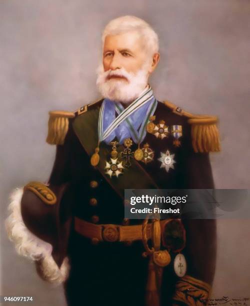 War of the Triple Alliance, in the Paraguayan War 1865-1870 Battle of Richauelo. Admiral Francisco Manuel Barroso da Silva Brazilian commander of the...