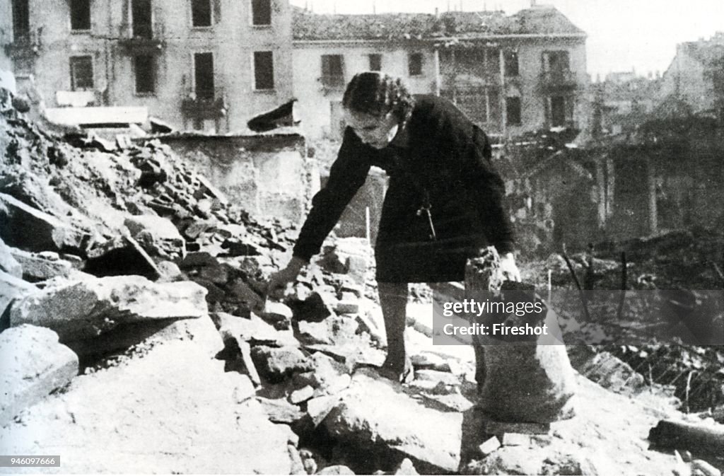 World War II-Italian Fascism 1944 1945-Bombing in Italy