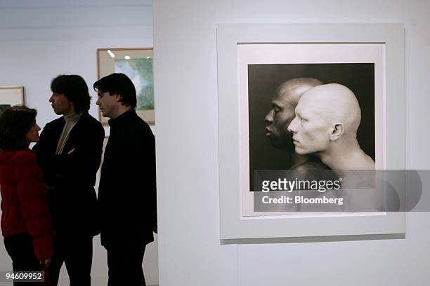 Ken Moody and Robert Sherman" by Robert Mapplethorpe hangs on display at the Armory Art Show in New York, Thursday, Feb. 22, 2007.