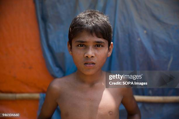 Mohammed Hasan poses for a photograph. There are now approximately 600,000 Rohingya refugees in the Kutupalong refugee camp of Southern Bangladesh....