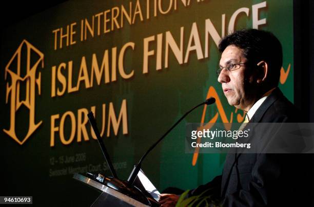 Majlis Ugama Islam Singapura President Mohammed Alami Bin Musa speaks at The International Islamic Finance Forum Asia in Singapore.