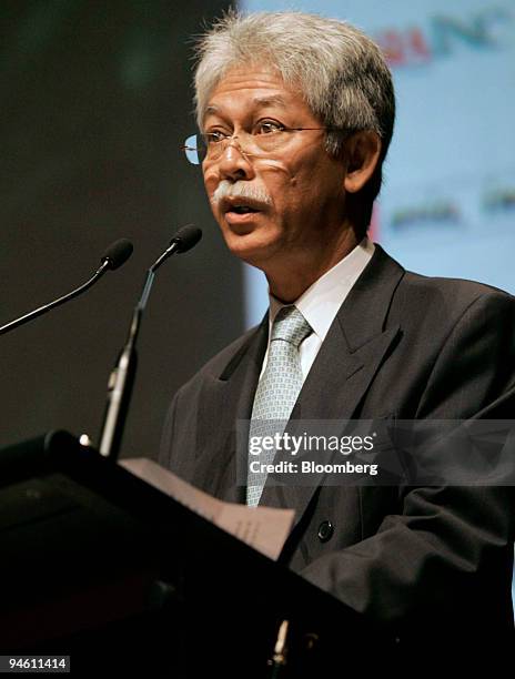 Petronas President Tan Sri Dato Mohd Hassan Gin Marican addresses the Asia Oil & Gas Conference 2006 in Kuala Lumpur, Malaysia on Monday June 12,...