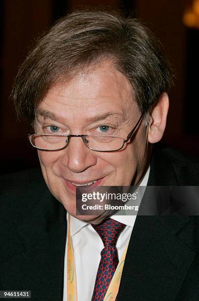 Andrew Gould, chief executive officer of Schlumberger Ltd. Smiles following his address at the the Asia Oil & Gas Conference 2006 in Kuala Lumpur,...