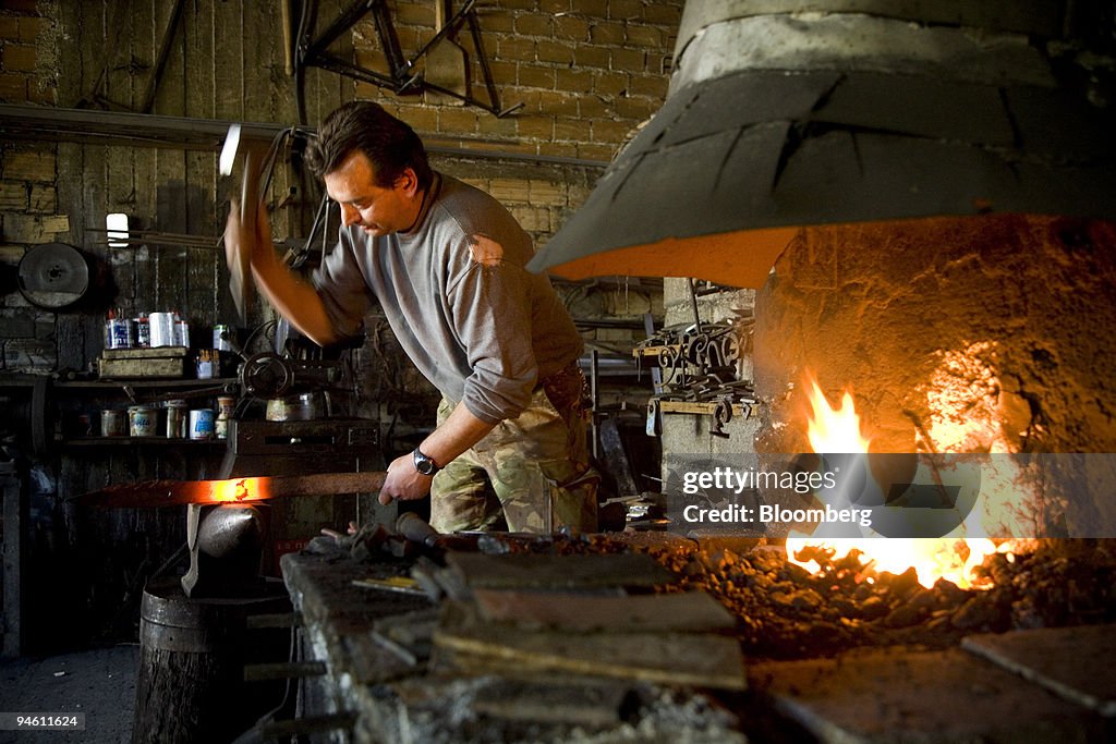 Costas Menegakis, a 42-year-old Greek-Canadian blacksmith wh