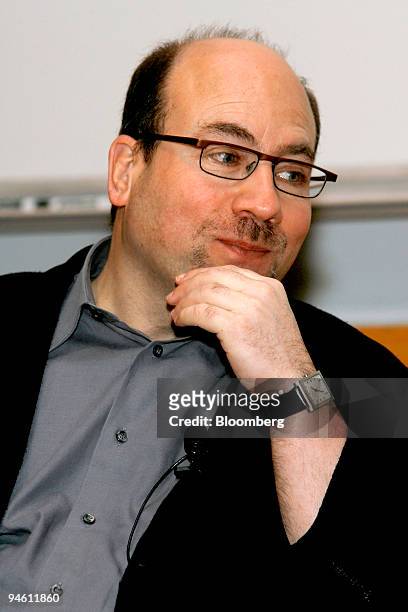 Craig Newmark, chief executive officer of Craigslist, speaks at the iBreakfast symposium in New York at the New York University Stern School of...