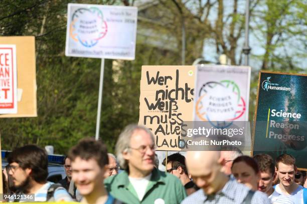 Some hundreds of people joined the March for Science in Munich, Germany, on 14 April 2018. Among them there was the Pirate party, the democrats...