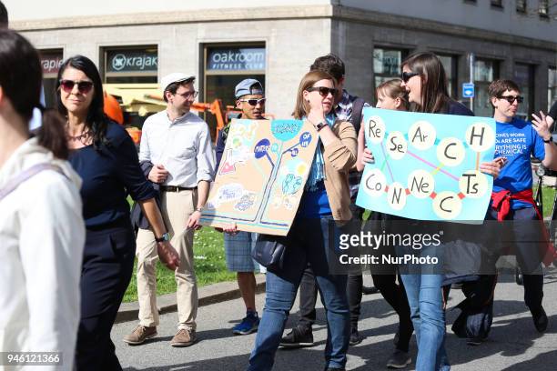 Some hundreds of people joined the March for Science in Munich, Germany, on 14 April 2018. Among them there was the Pirate party, the democrats...
