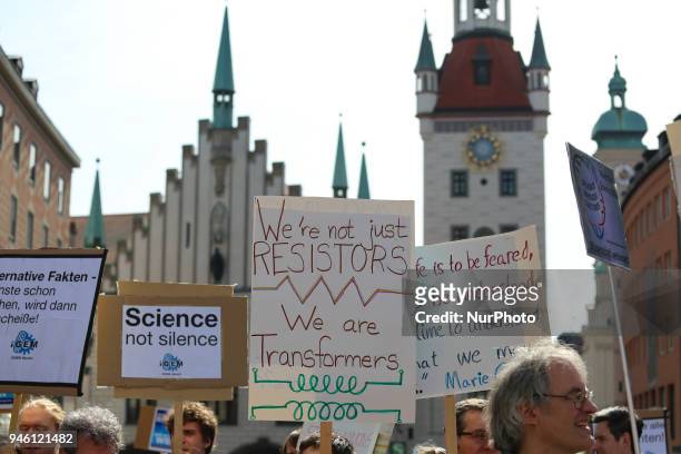 Some hundreds of people joined the March for Science in Munich, Germany, on 14 April 2018. Among them there was the Pirate party, the democrats...