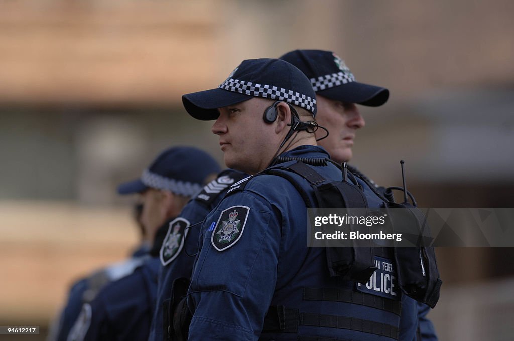 Australian police monitor activity on day four of the Asia-P