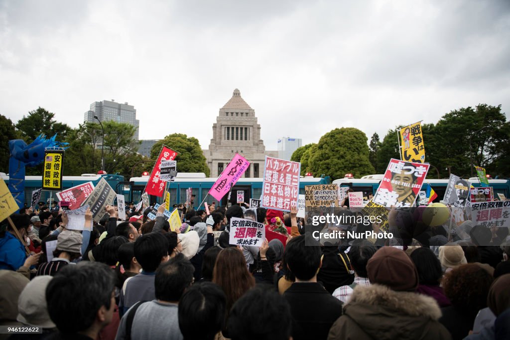 Anti Abe Protest In Tokyo