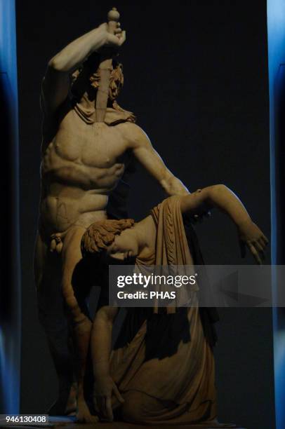 Ludovisi Gaul 'The Galatian Suicide'. Roman marble group. Roman copy, 2nd century AD, of Hellenistic original, 230-20 BC. Altemps Palace . Rome,...