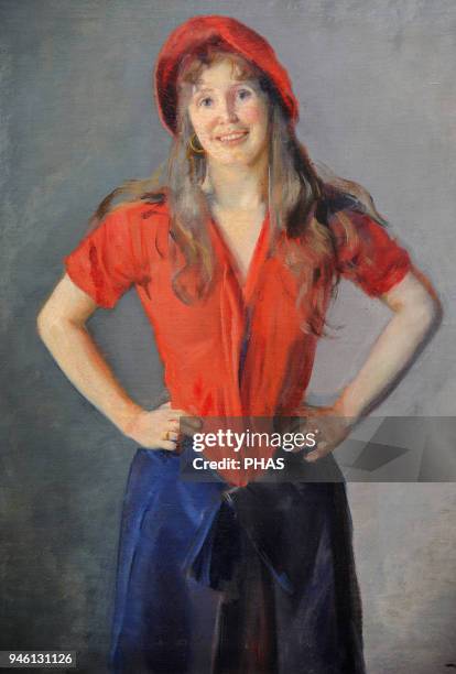 Christian Krohg . Norwegian painter. Portrait of Oda Krohg, 1888. National Gallery, Oslo, Norway.