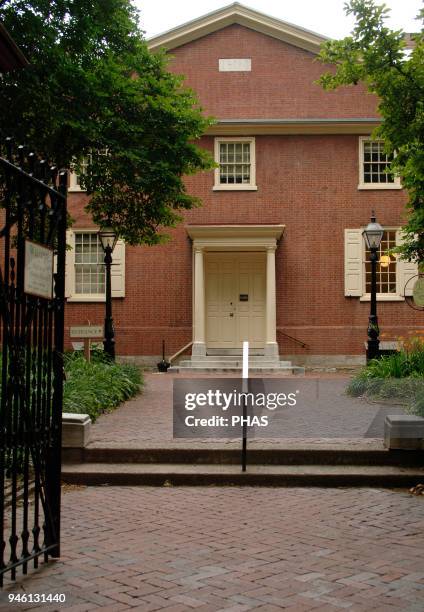 United States, Pennsylvania, Philadelphia. The Arch Street Meeting House of the Religious Society of Friends . Built between 1803-1805 by Owen Biddle...