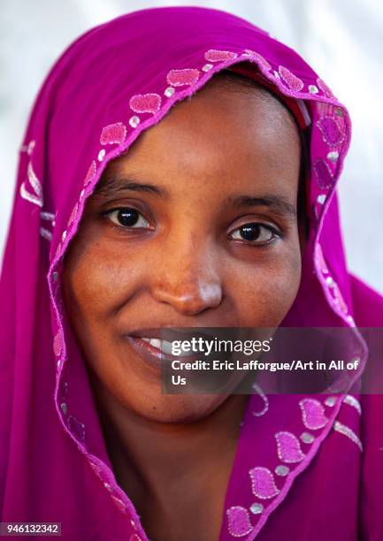 Portrait of a smiling somali woman, Woqooyi Galbeed region, Hargeisa, Somaliland on November 19, 2011 in Hargeisa, Somaliland.