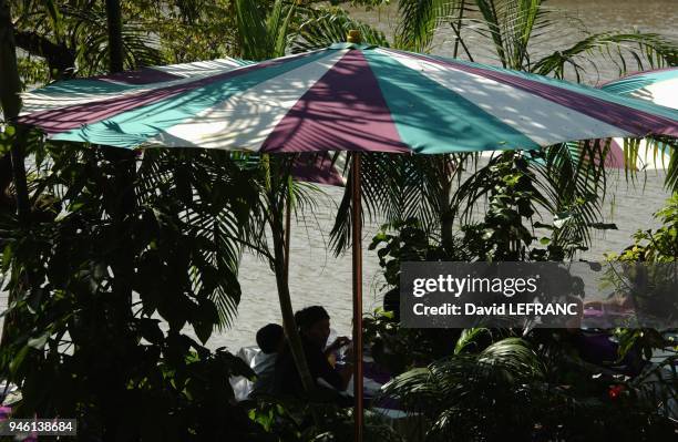 TERRASSE DE RESTAURANT, CHIANG MAI, THAILANDE.