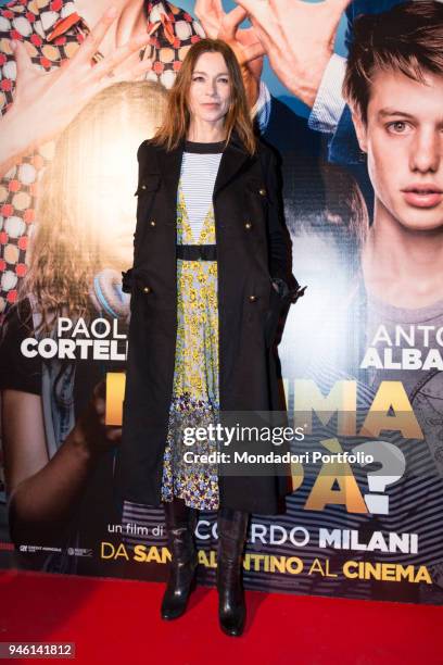 Actress Stefania Rocca at national Premiere of Mamma o PapÃŒÃŠ at Odeon cinema. Milan, February 14, 2017