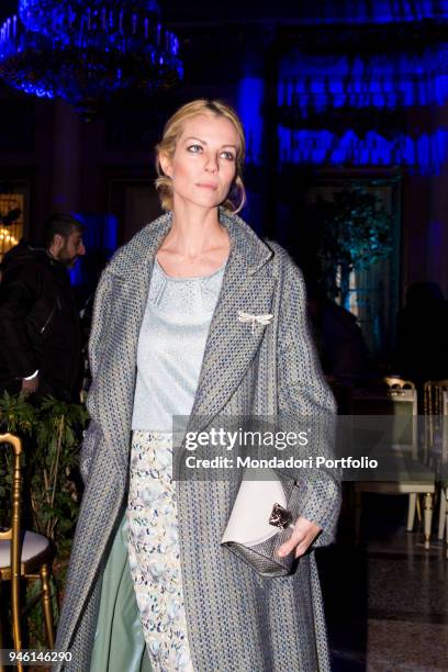 Roberta Ruiu during the Milan Fashion Week. Milan , february 23, 2017