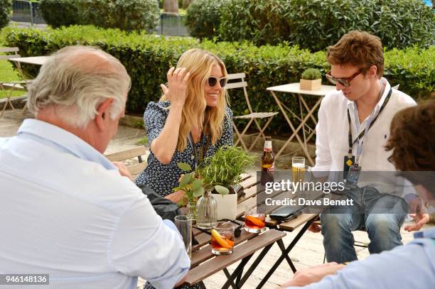 Sienna Miller attends the ABB FIA Formula E CBMM Niobium Rome E-Prix 2018 on April 14, 2018 in Rome, .