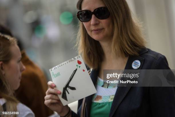 ,Demonstration against the military action in Syria in front of the US embassy in Rome, Italy, 14 April 2018. USA, Britain and France launched...