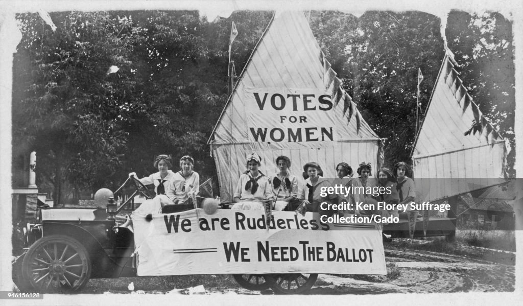 Suffrage Parade Boat Float