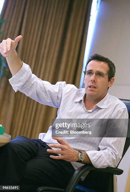 Graeme David Pitkethly, chief financial officer of PT Unilever Indonesia, speaks during an interview at his office in Jakarta, Indonesia, on...