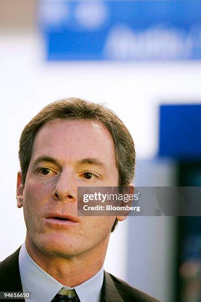 Paul Jacobs, chief executive officer of Qualcomm Inc., speaks during an interview at the 2008 Consumer Electronics Show at the Las Vegas Convention...