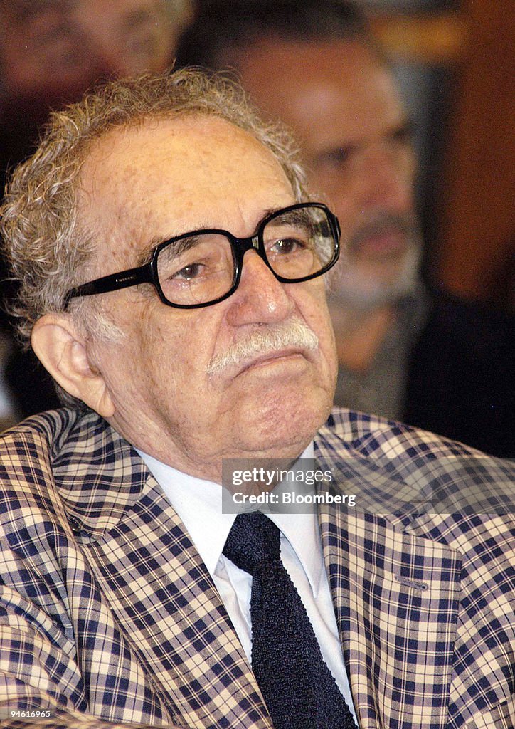 Author Gabriel Garcia Marquez attends an event at the Nation