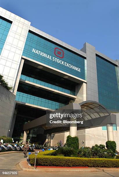 The entrance of the National Stock Exchange is seen on the day that Cairn India Ltd., a unit of Edinburgh-based oil-explorer Cairn Energy Plc, debuts...