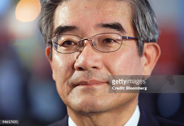 Masayuki Hirata, chief financial officer of NTT DoCoMo Inc., pauses during an interview on the sidelines of the CommunicAsia telecommunications show...