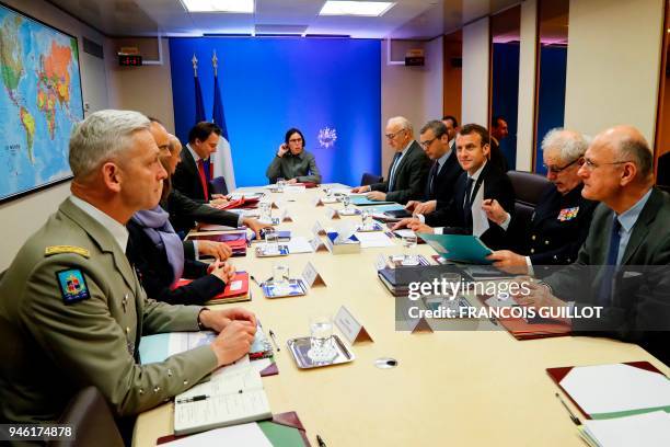 French Army Chief of Staff, General Francois Lecointre, French Defence Minister Florence Parly, French Prime Minister Edouard Philippe, French...