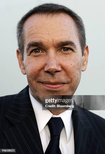 American contemporary artist and sculptor Jeff Koons poses for a photo before a talk at the Serpentine Gallery in London, U.K., Friday, October 13,...