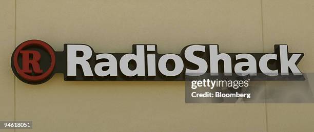 The RadioShack marquee is seen on the facade of its store in Bossier City, Louisiana, on Monday, January 8, 2007. Shares of RadioShack Corp. Rose the...