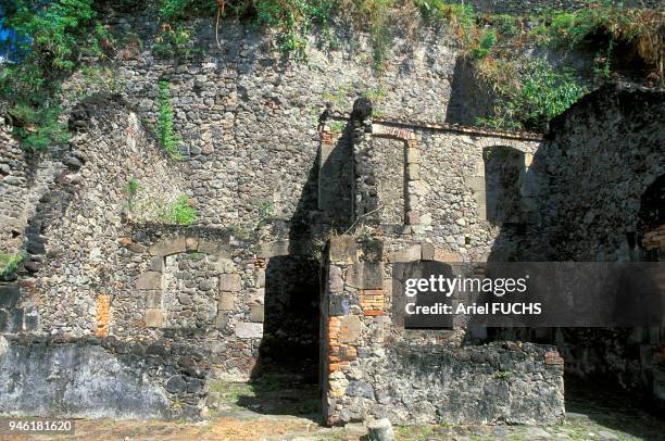 LA PRISON DU SURVIVANT, LES RUINES, SAINT PIERRE, MARTINIQUE.