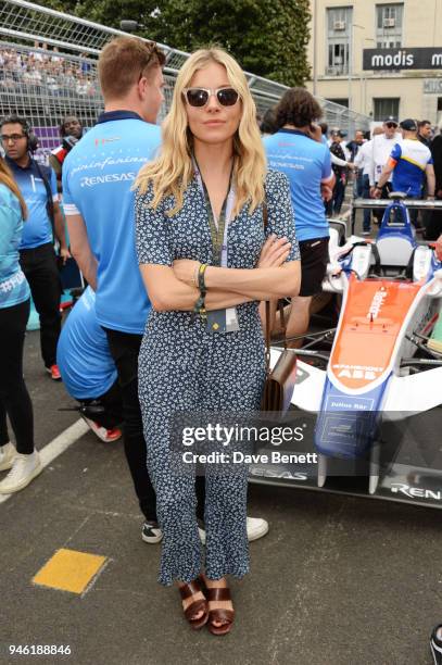 Sienna Miller attends the ABB FIA Formula E CBMM Niobium Rome E-Prix 2018 on April 14, 2018 in Rome, .