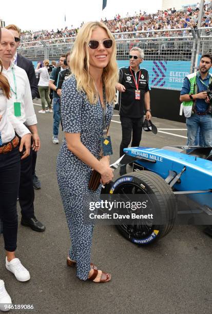 Sienna Miller attends the ABB FIA Formula E CBMM Niobium Rome E-Prix 2018 on April 14, 2018 in Rome, .