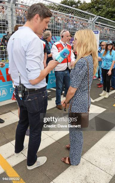 Vernon Kay interviews Sienna Miller attend the ABB FIA Formula E CBMM Niobium Rome E-Prix 2018 on April 14, 2018 in Rome, .