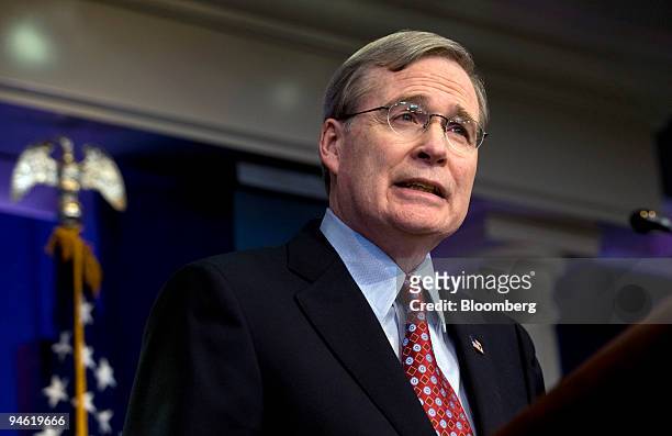 Stephen Hadley, national security advisor to the U.S. Office of the president, speaks during a news conference in Washington D.C., U.S., on Thursday,...