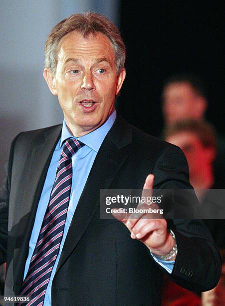 Prime Minister, Tony Blair, speaks at the Cornhill Exchange in Edinburgh, Scotland, Tuesday, May 1, 2007. Blair said he will make a statement next...