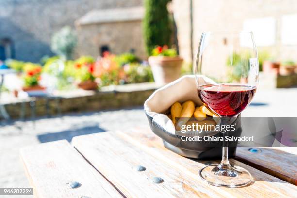 a glass of "brunello di montalcino" - brunello italy stock pictures, royalty-free photos & images