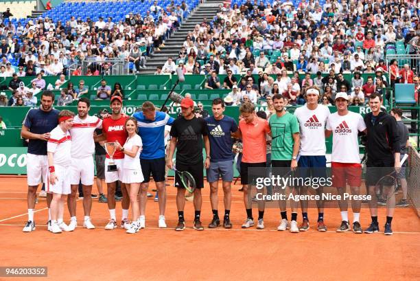 Exhibition with Marin Cilic, Lucas Pouille, Novak Djokovic, Geri Hallliwell member of the former Spice Girl, Freddie Flintoof ex England cricket...