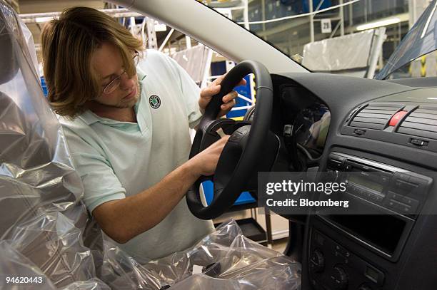 Skoda cars on the assembly line at the Skoda plant in Mlada Boleslav, Czech Republic, Thursday, October 19, 2006.