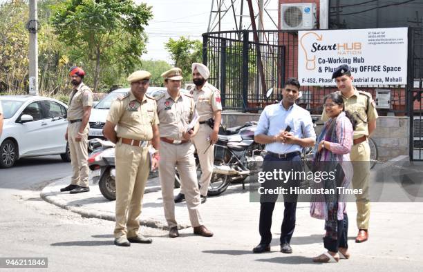 Ropar range V Neeraja and SSP Kuldeep Singh Chahal inspecting the spot where Punjabi Singer Parmish Verma was shot by unidentified men, last night at...