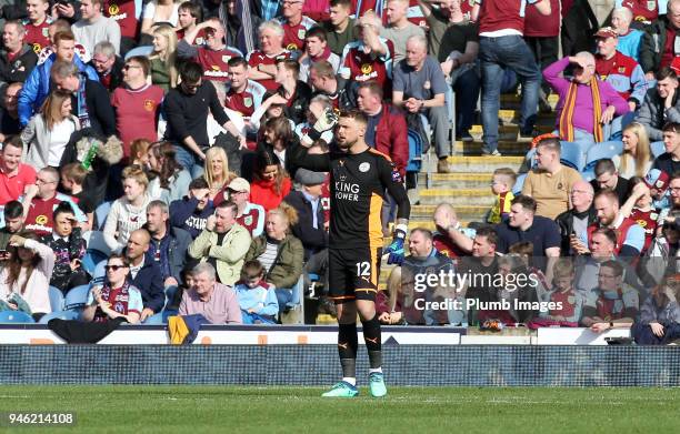 Ben Hamer of Leicester City during the Premier League match between Burnley and Leicester City at Turf Moor, on April 14th, 2018 in Burnley, United...