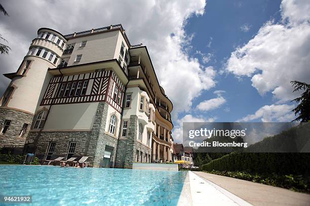 The swimming pool of the Hotel Kempinski Falkenstein, where the Brazilian soccer team will be staying during the World Cup, is seen in Koenigstein,...