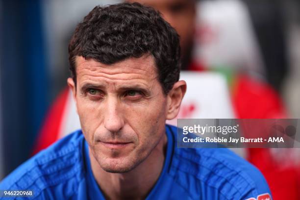 Javi Garcia manager / head coach of Watford during the Premier League match between Huddersfield Town and Watford at John Smith's Stadium on April...