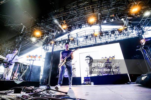 Jack Antonoff of Bleachers performs onstage during the 2018 Coachella Valley Music And Arts Festival at the Empire Polo Field on April 13, 2018 in...