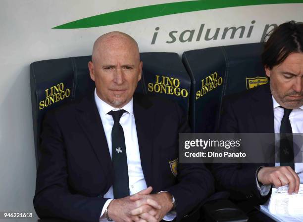 Head coach of Chievo Verona Rolando Maran looks on during the serie A match between AC Chievo Verona and Torino FC at Stadio Marc'Antonio Bentegodi...