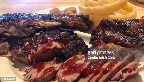 smoked mixed barbecue plate with sauce - freshness guard stock pictures, royalty-free photos & images