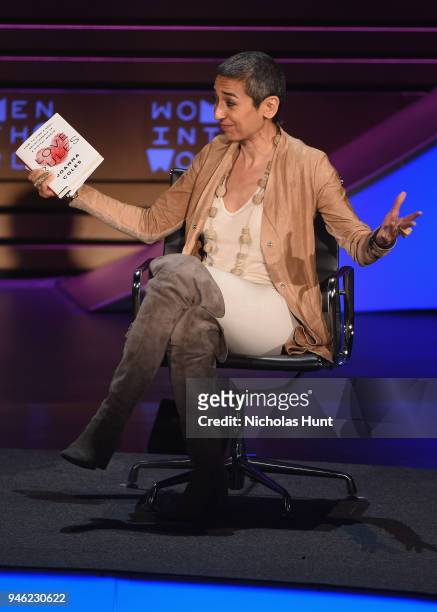 Author and Women for Women International Founder Zainab Salbi speaks onstage at the 2018 Women In The World Summit at Lincoln Center on April 14,...