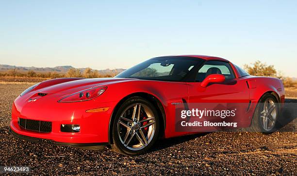 The Chevrolet Corvette Z06 is photographed in Bouse, Arizona, Saturday, Feb. 17, 2007.